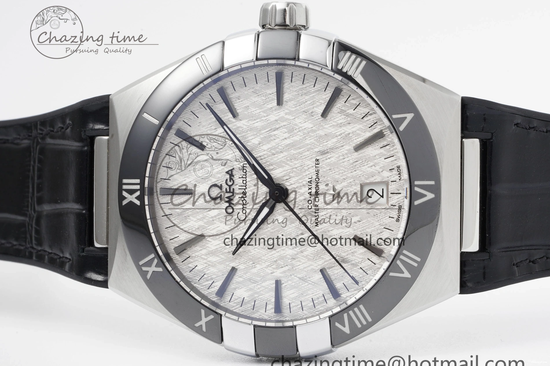 0422 GoAnywhere Constellation Black Ceramic SS 8F 1:1 Best Edition White Textured Dial on Black Gummy Strap A 7803